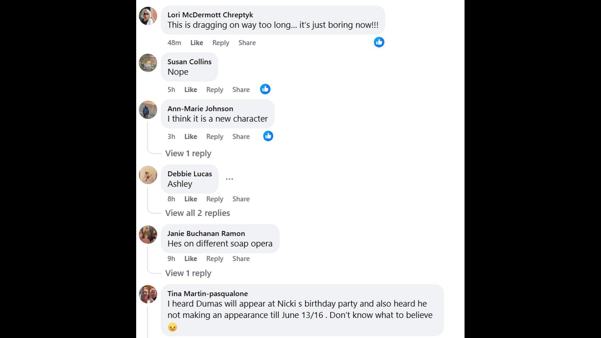 More fan reactions about Aristotle's identity (Image via Facebook/The Young and the Restless)